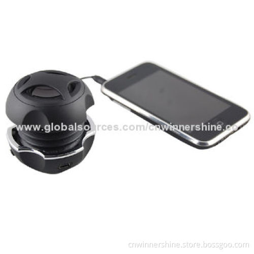 Mini Speaker with Pocket Size, Capsule Loudspeaker, 400mAh Rechargeable Battery, OEM for iPhone/iPad